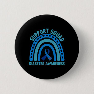 Diabetes Blue Support Squad Diabetes Awareness 6 Cm Round Badge