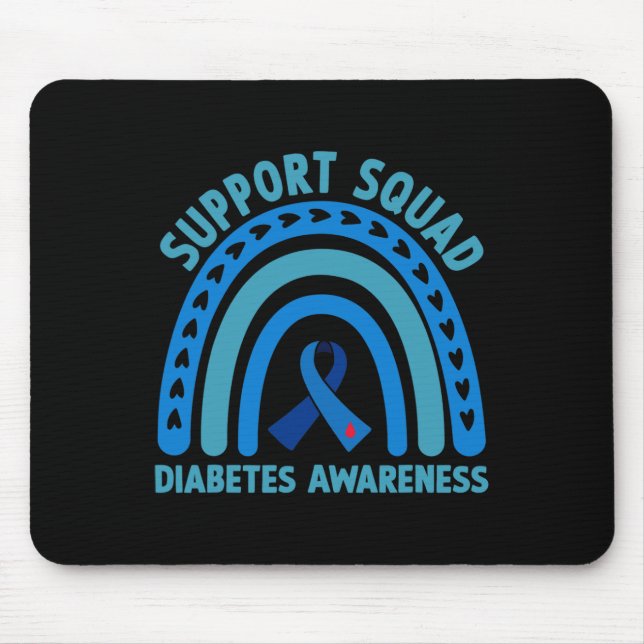 Diabetes Blue Support Squad Diabetes Awareness  Mouse Mat (Front)
