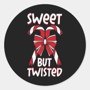 Diabetes Christmas Candy Cane Blood Sugar Diabetic Classic Round Sticker
