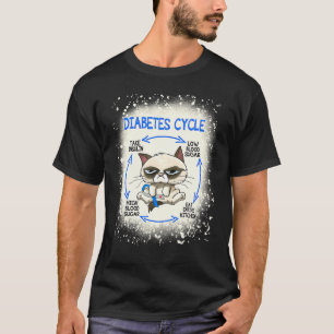 Diabetes Cycle Diabetes Awareness Cat T-Shirt