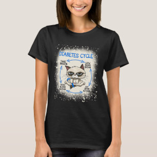 Diabetes Cycle Diabetes Awareness Fun Cat T-Shirt