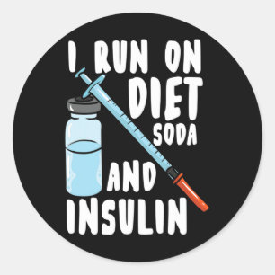 Diabetes Diet Soda And Insulin Diabetic Classic Round Sticker