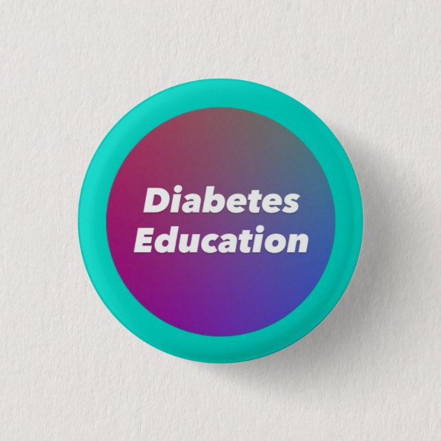 "Diabetes Education" Small Button  (Front)