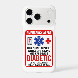 Diabetes Emergency Medical Phone Sticker