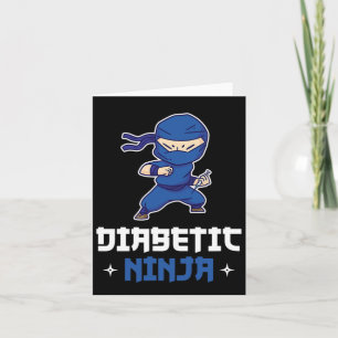 Diabetes Fighter Ninja T1d Diabetic Awareness Mont Card