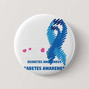 Diabetes Her fight is my fight awareness 6 Cm Round Badge