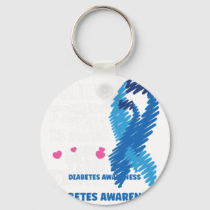 Diabetes Her fight is my fight awareness  Key Ring