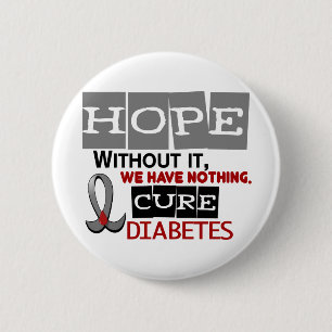 Diabetes HOPE 2 6 Cm Round Badge