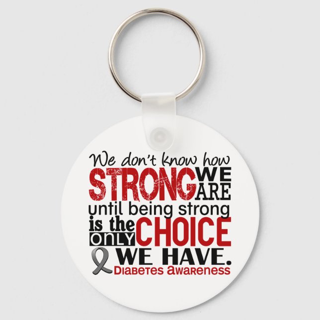 Diabetes How Strong We Are Key Ring (Front)