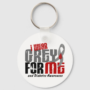 Diabetes I WEAR GREY FOR ME 6.2 Key Ring