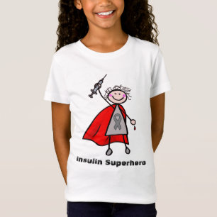 Diabetes Insulin Superhero Girl T-Shirt