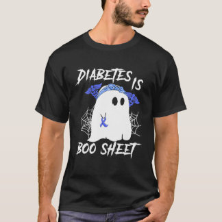 Diabetes Is Boo Sheet Halloween Ghost Diabetes Awa T-Shirt