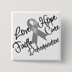 Diabetes Love Hope Determination 15 Cm Square Badge