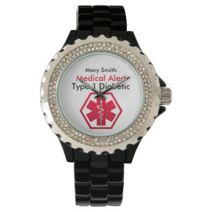 Diabetes Medical Alert Type 1 or 2 Watch
