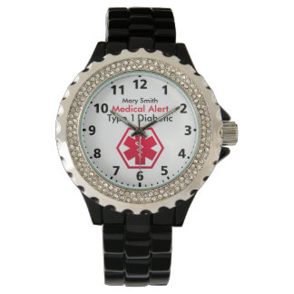 Diabetes Medical Alert Type 1 or 2 Watch