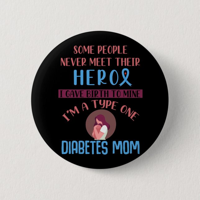 Diabetes Mum Diabetic Child Awareness 6 Cm Round Badge (Front)