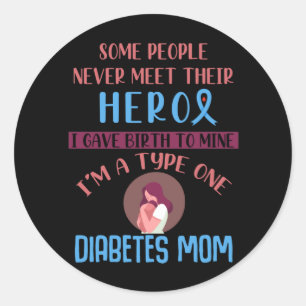Diabetes Mum Diabetic Child Awareness Classic Round Sticker