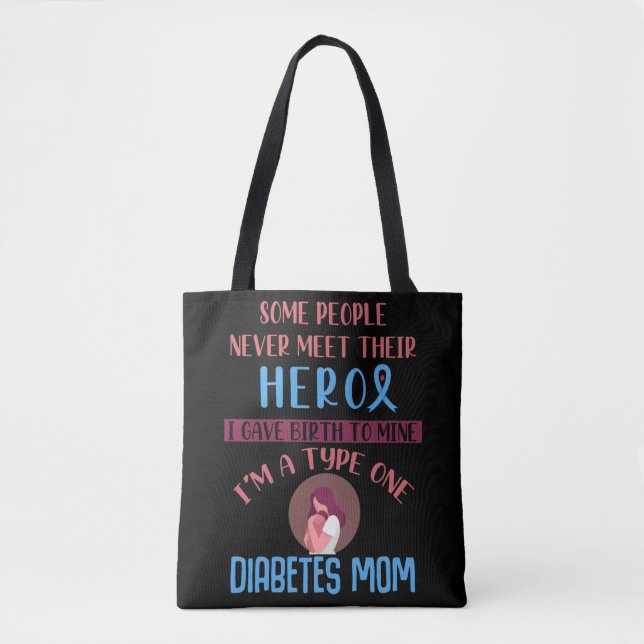 Diabetes Mum Diabetic Child Awareness Tote Bag (Front)