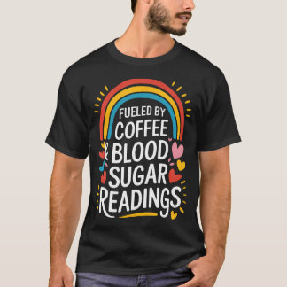 Diabetes Nursing Fuelled By Coffee And Blood Sugar T-Shirt