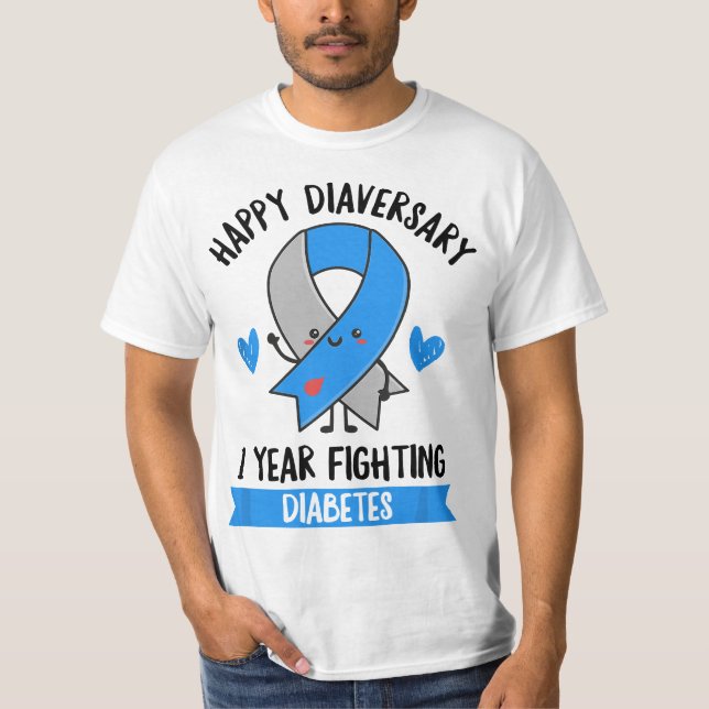 Diabetes Pun for a T1D Diabetic T-Shirt (Front)