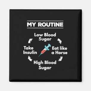 Diabetes Routine Insulin Needle Low High Blood Sug Magnet