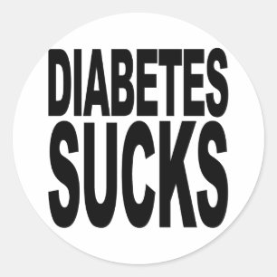 Diabetes Sucks Classic Round Sticker