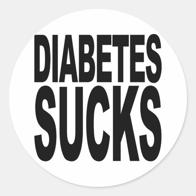 Diabetes Sucks Classic Round Sticker (Front)