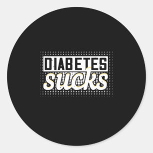 Diabetes Sucks Classic Round Sticker