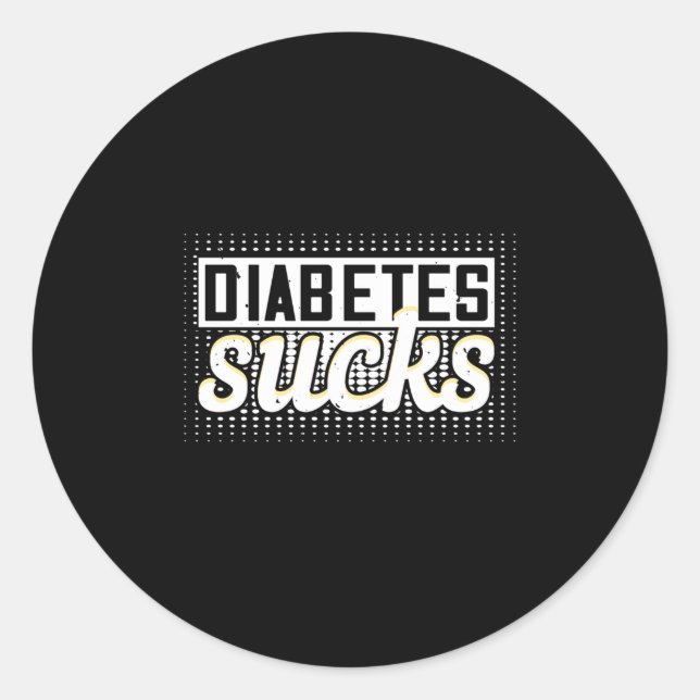 Diabetes Sucks Classic Round Sticker (Front)