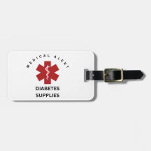 DIABETES SUPPLIES LUGGAGE TAG