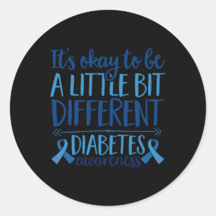 Diabetes Support It's Oky To Be Different Diabetes Classic Round Sticker