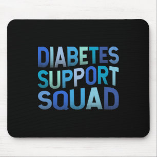 Diabetes Support Squad T1d Type 1 Diabetes Warrior Mouse Mat