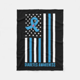 Diabetes Support Type 1 Diabetes Awareness  Fleece Blanket