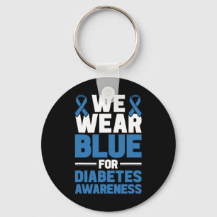 Diabetes Support We Wear Blue For Diabetes Awarene Key Ring