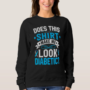 Diabetes Survivor Warrior Blue Ribbon Diabetes Aw Sweatshirt