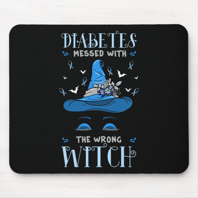 Diabetes Survivors Diabetic Patient Halloween Witc Mouse Mat (Front)