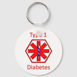 Diabetes symbol key ring