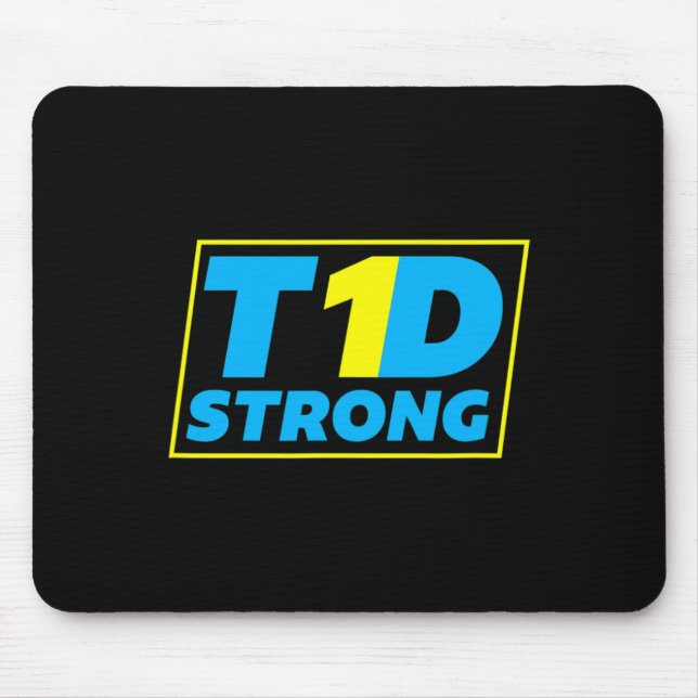 Diabetes TYPE 1 Strong Awareness  Mouse Mat (Front)