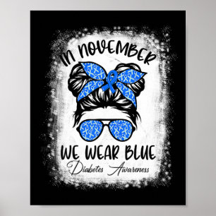Diabetes Warrior Awareness Diabetic Support Type W Poster
