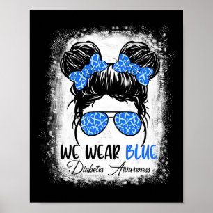 Diabetes Warrior Awareness Diabetic Support Type W Poster