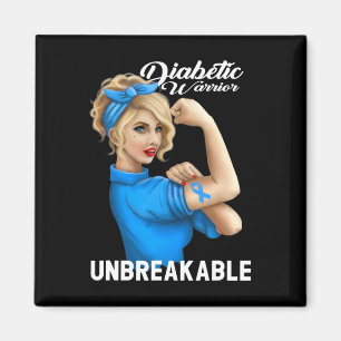 Diabetes Warrior Awareness Insulin Diabetic Type 1 Magnet