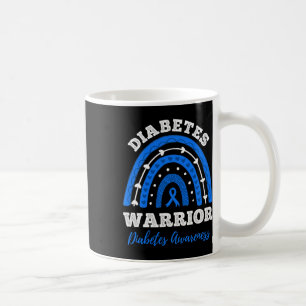 Diabetes Warrior Blue Ribbon T1d Type 1 Diabetes A Coffee Mug