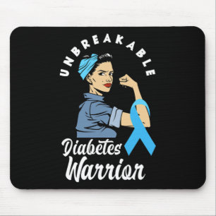 Diabetes Warrior Diabetic T1d Diabetes Awareness Mouse Mat