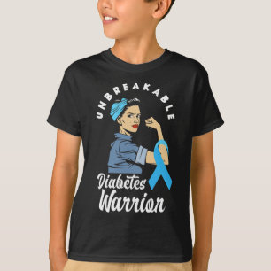 Diabetes Warrior Diabetic T1d Diabetes Awareness T-Shirt