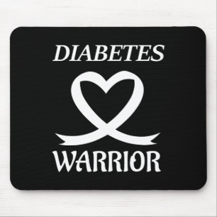 Diabetes Warrior Heart Ribbon Diabetic Awareness Mouse Mat