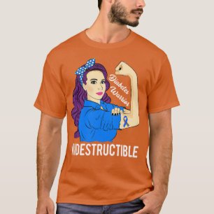 Diabetes Warrior Indestructible Diabetic Awareness T-Shirt