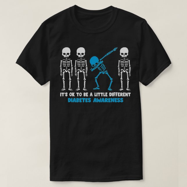 Diabetes Warrior Mum awareness Gift It's Ok To Be  T-Shirt (Design Front)