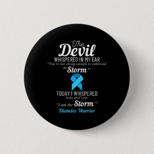Diabetes Warrior Storm Best Diabetes Awareness Gif 6 Cm Round Badge