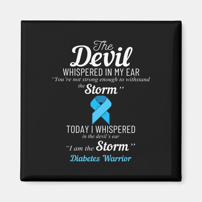 Diabetes Warrior Storm Best Diabetes Awareness Gif Magnet (Front)