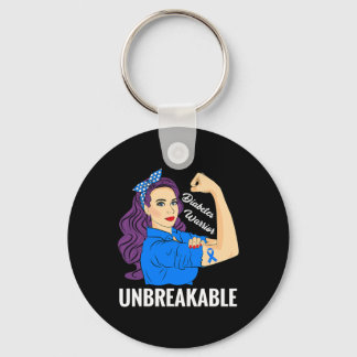 Diabetes Warrior Sugar Diabetic Type 1 2 Awareness Key Ring